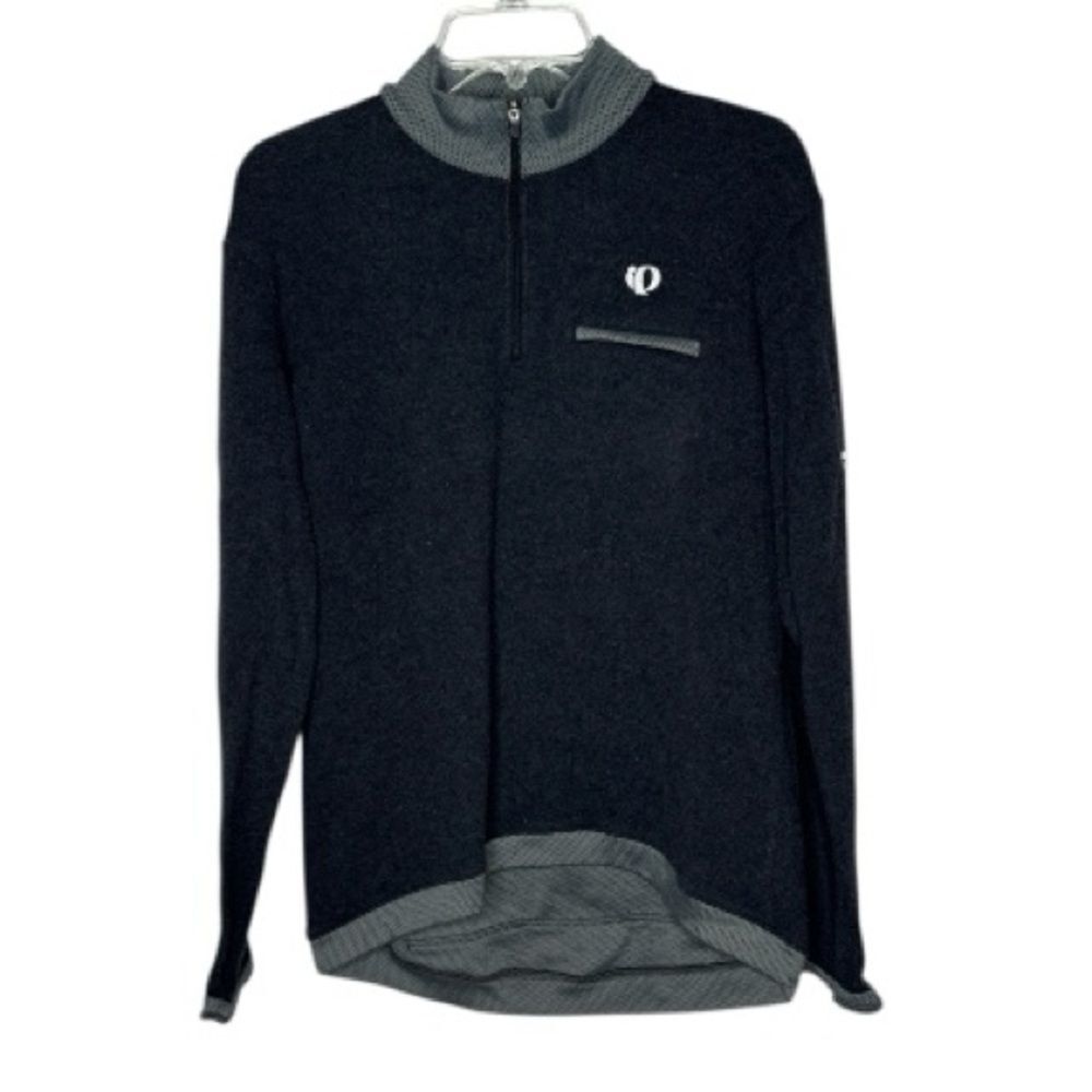 Pearl Izumi Men's Dark Gray Wool Blend Quarter Zip Sweater. Size X-Large.